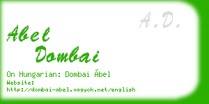 abel dombai business card
